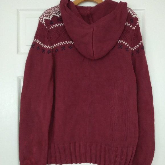 POLO Jeans Co. Ralph Lauren Red Sweater with hood (unisex) 100% Cotton USA - Picture 2 of 6